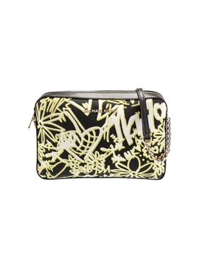 Michael Kors Jet Set Coated Canvas Graffiti Printed Camera Bag Crossbody